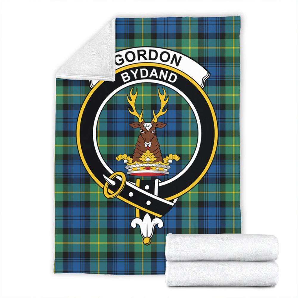 Gordon Ancient Tartan Crest Premium Blanket