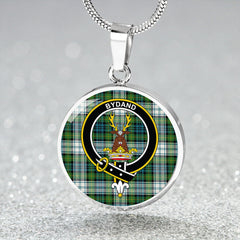 Gordon Dress Ancient Tartan Crest Circle Necklace