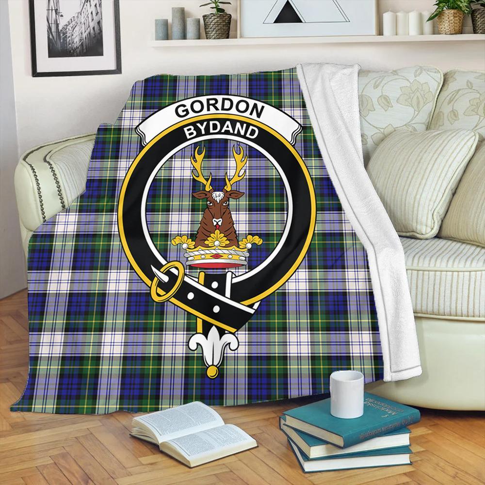 Gordon Dress Modern Tartan Crest Premium Blanket