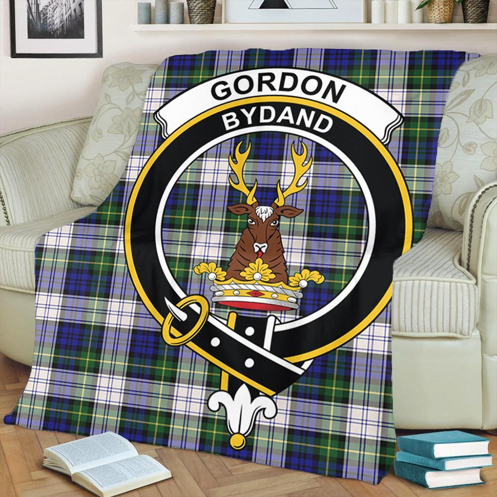 Gordon Dress Modern Tartan Crest Premium Blanket