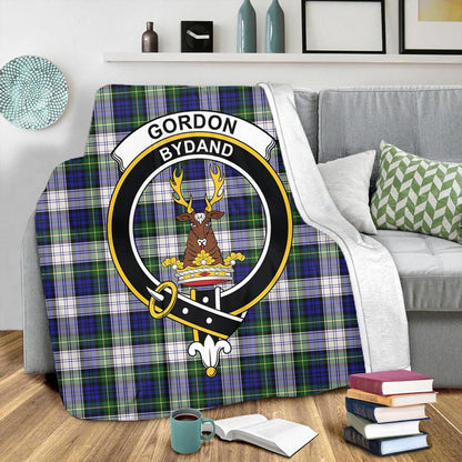 Gordon Dress Modern Tartan Crest Premium Blanket