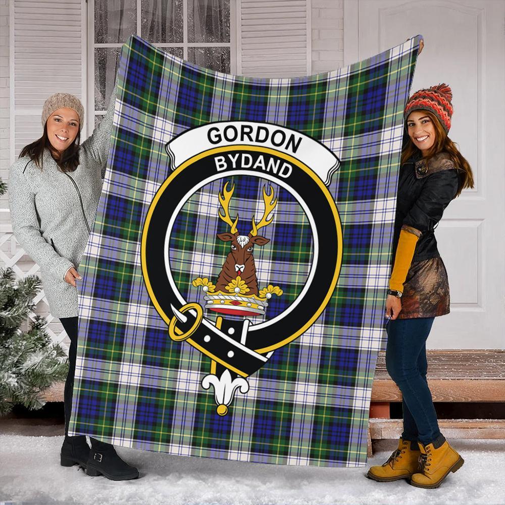 Gordon Dress Modern Tartan Crest Premium Blanket