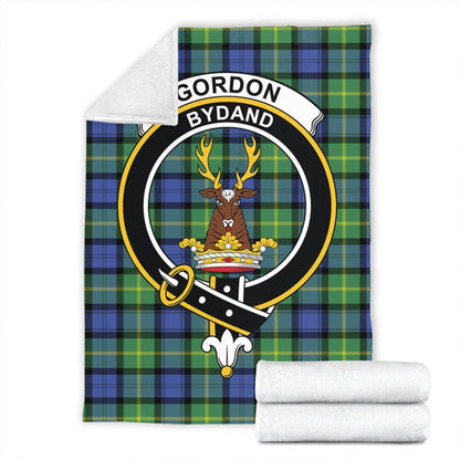 Gordon Old Ancient Tartan Crest Premium Blanket