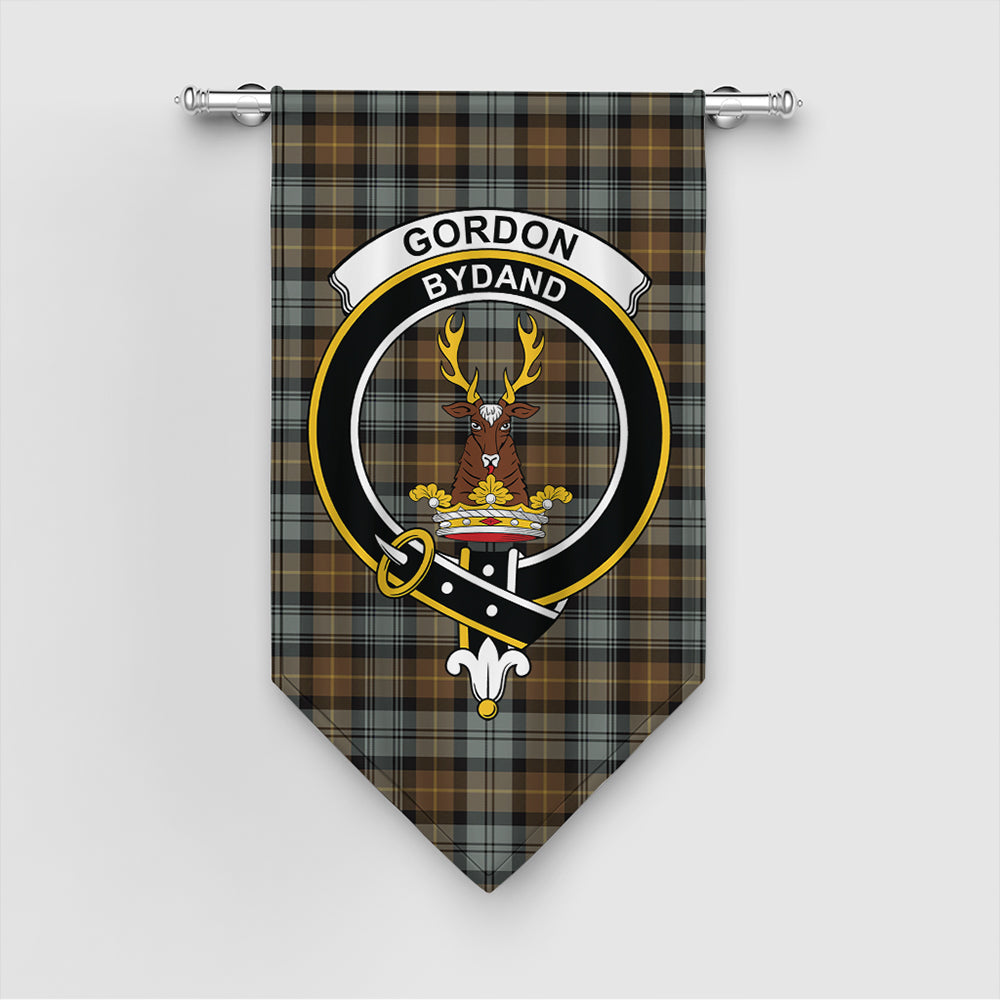 Gordon Weathered Tartan Crest Gonfalon