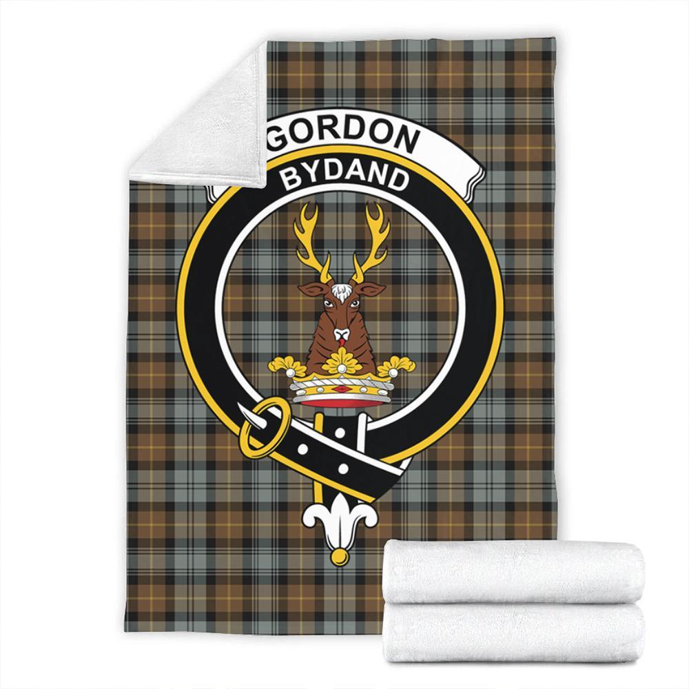 Gordon Weathered Tartan Crest Premium Blanket