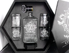 Gow (of Skeoch) Tartan Clan Decanter Set
