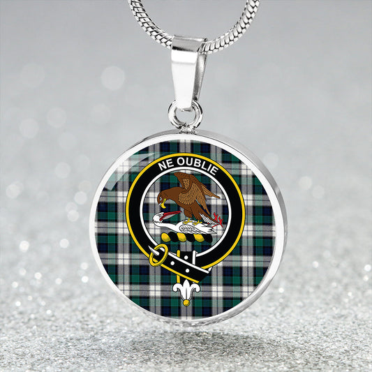 Graham Dress Modern Tartan Crest Circle Necklace