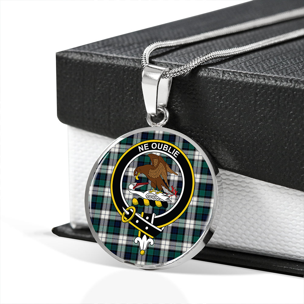 Graham Dress Modern Tartan Crest Circle Necklace