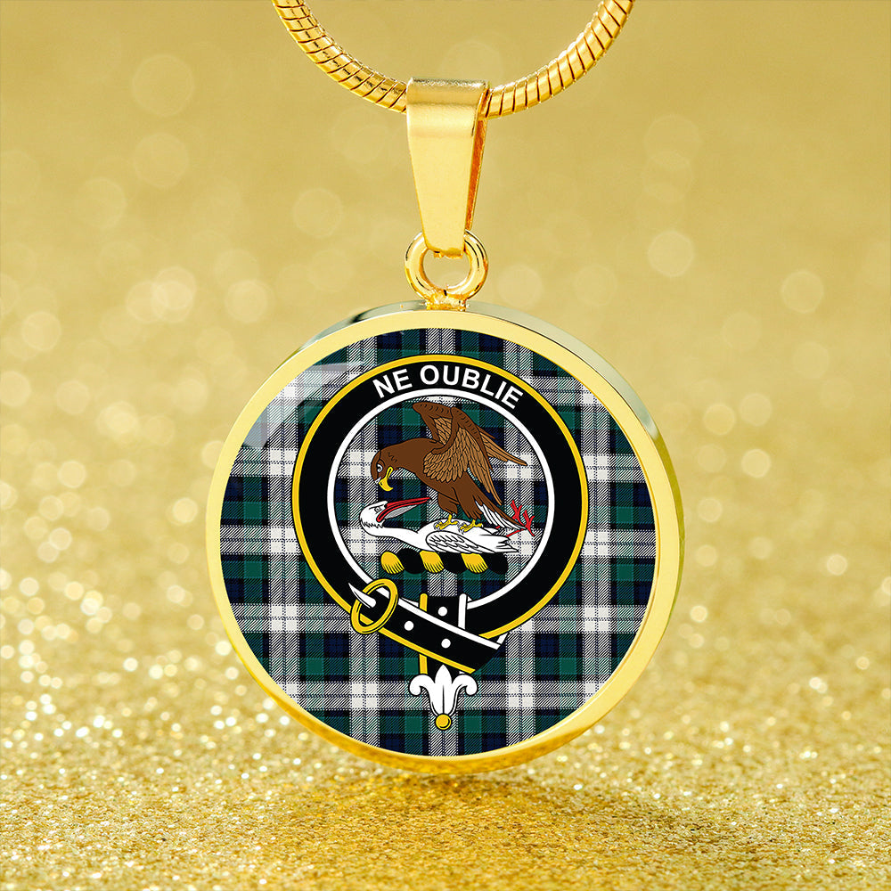 Graham Dress Modern Tartan Crest Circle Necklace