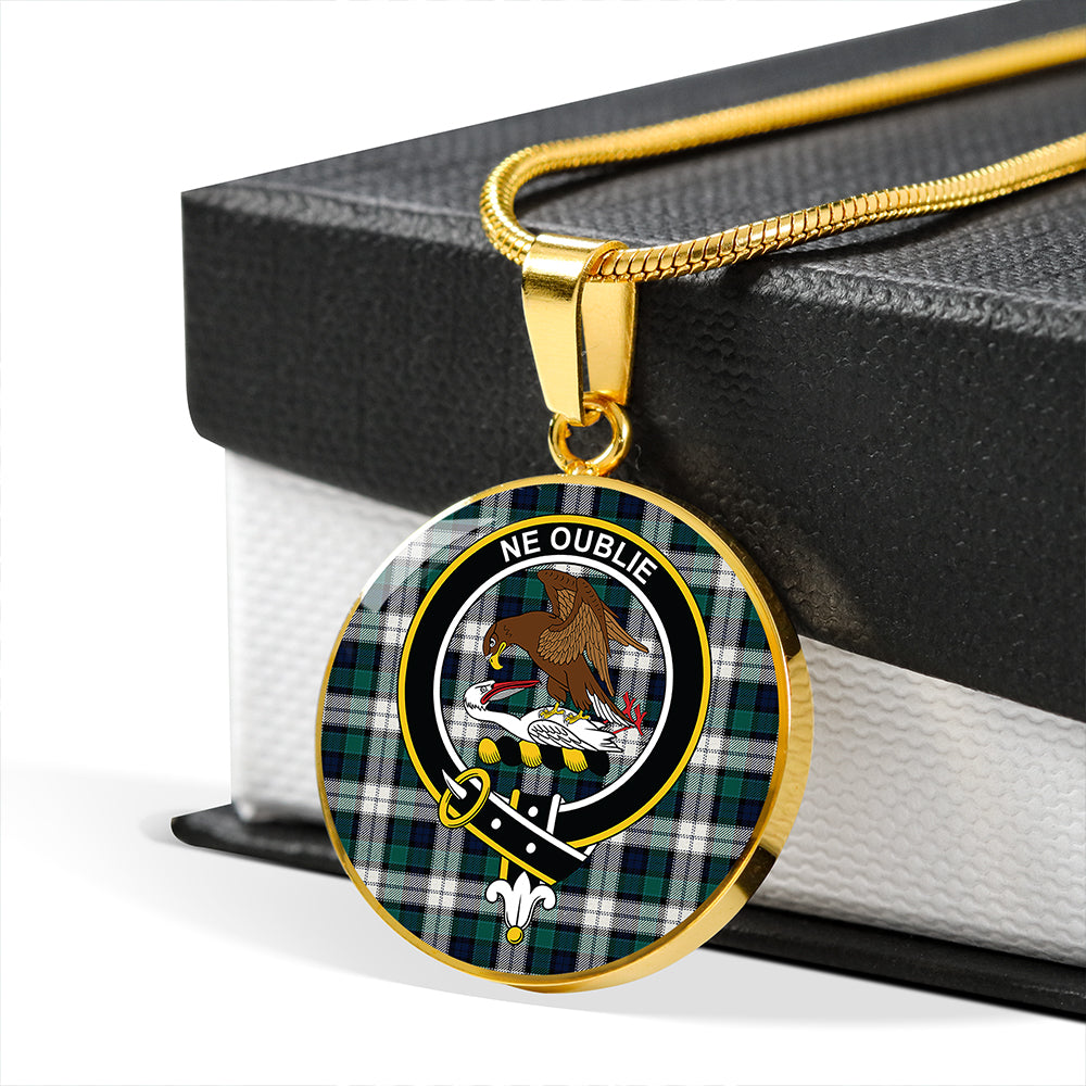 Graham Dress Modern Tartan Crest Circle Necklace