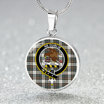 Graham Dress Weathered Tartan Crest Circle Necklace