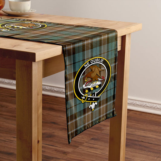 Graham of Menteith Weathered Tartan Crest Table Runner