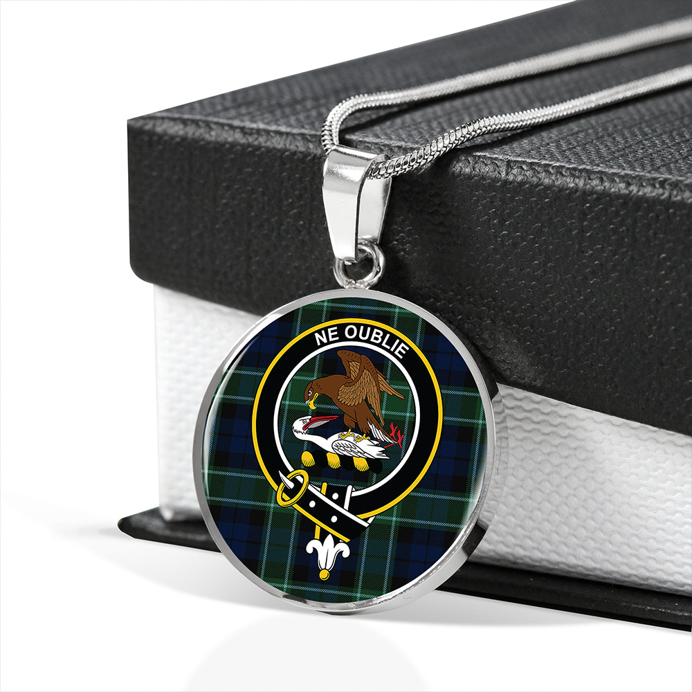 Graham of Menteith #2 Tartan Crest Circle Necklace