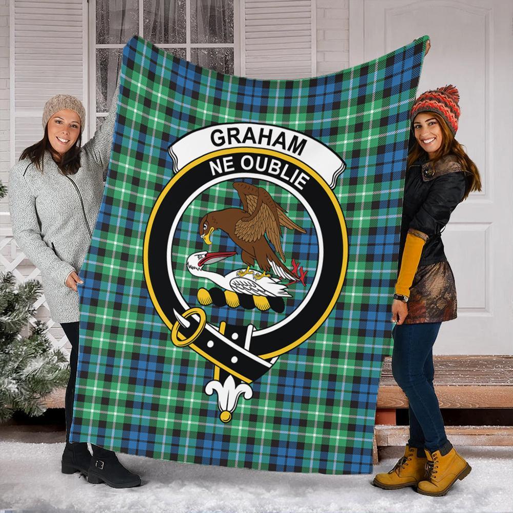 Graham of Montrose Ancient Tartan Crest Premium Blanket