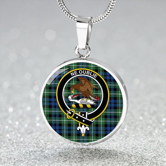 Graham of Montrose Modern Tartan Crest Circle Necklace