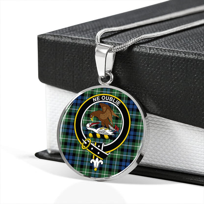 Graham of Montrose Modern Tartan Crest Circle Necklace