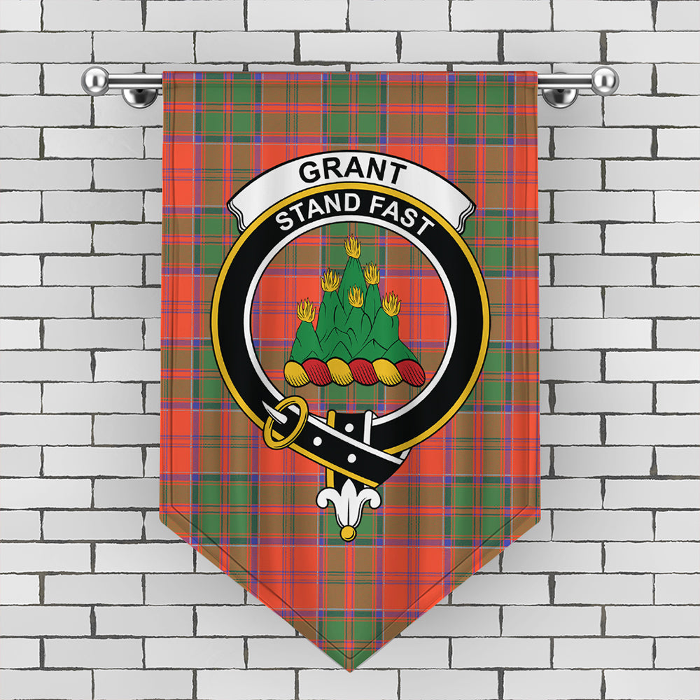 Grant Ancient Tartan Crest Gonfalon