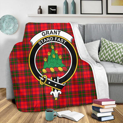 Grant Modern Tartan Crest Premium Blanket