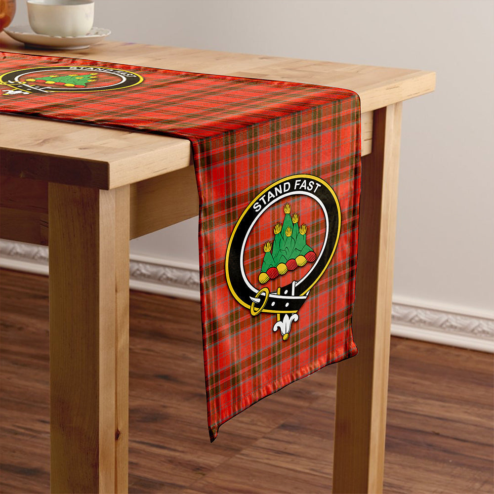 Grant Weathered Tartan Crest Table Runner