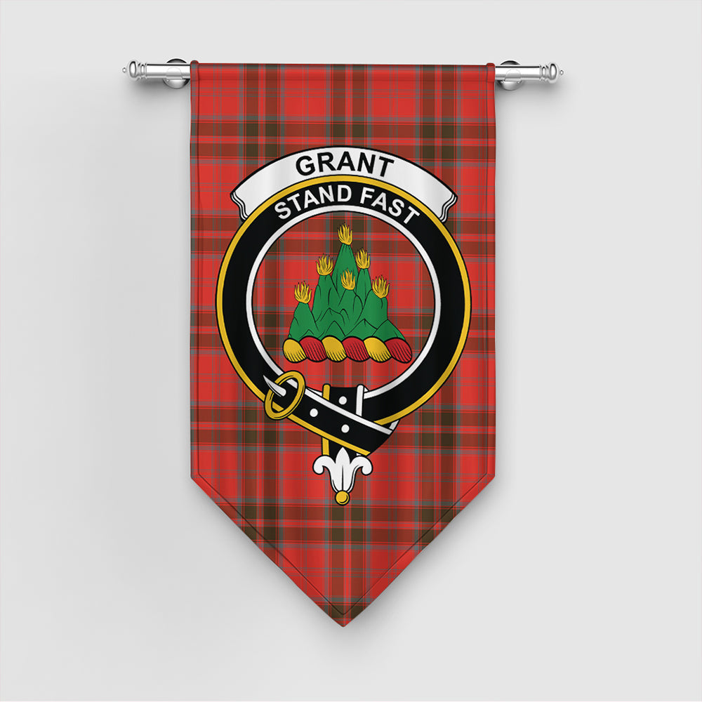 Grant Weathered Tartan Crest Gonfalon