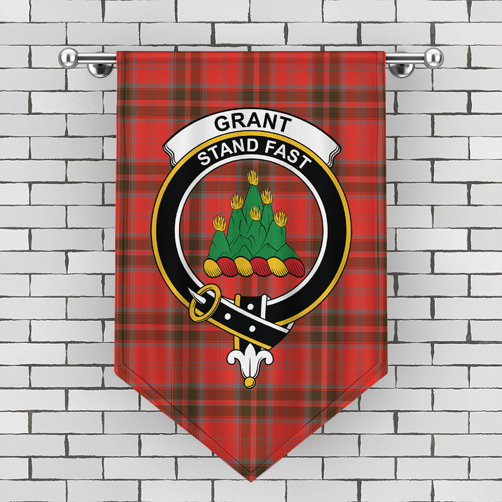 Grant Weathered Tartan Crest Gonfalon