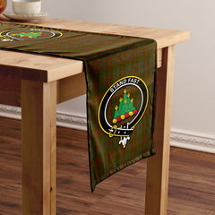 Gray Hunting Tartan Crest Table Runner