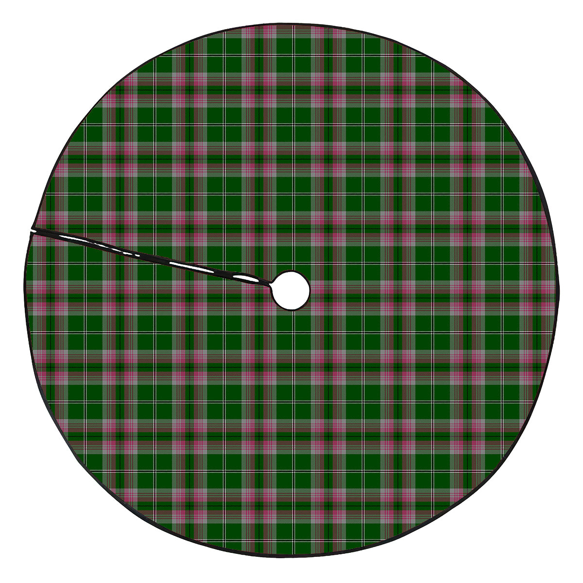 Gray Hunting Tartan Plaid Christmas Tree Skirt