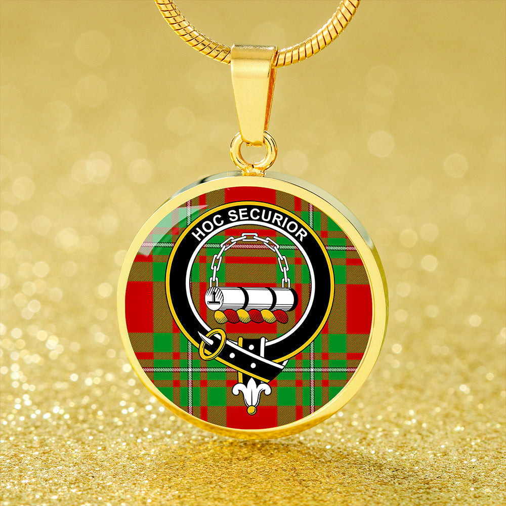 Grierson Tartan Crest Circle Necklace