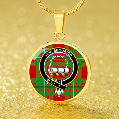 Grierson Tartan Crest Circle Necklace