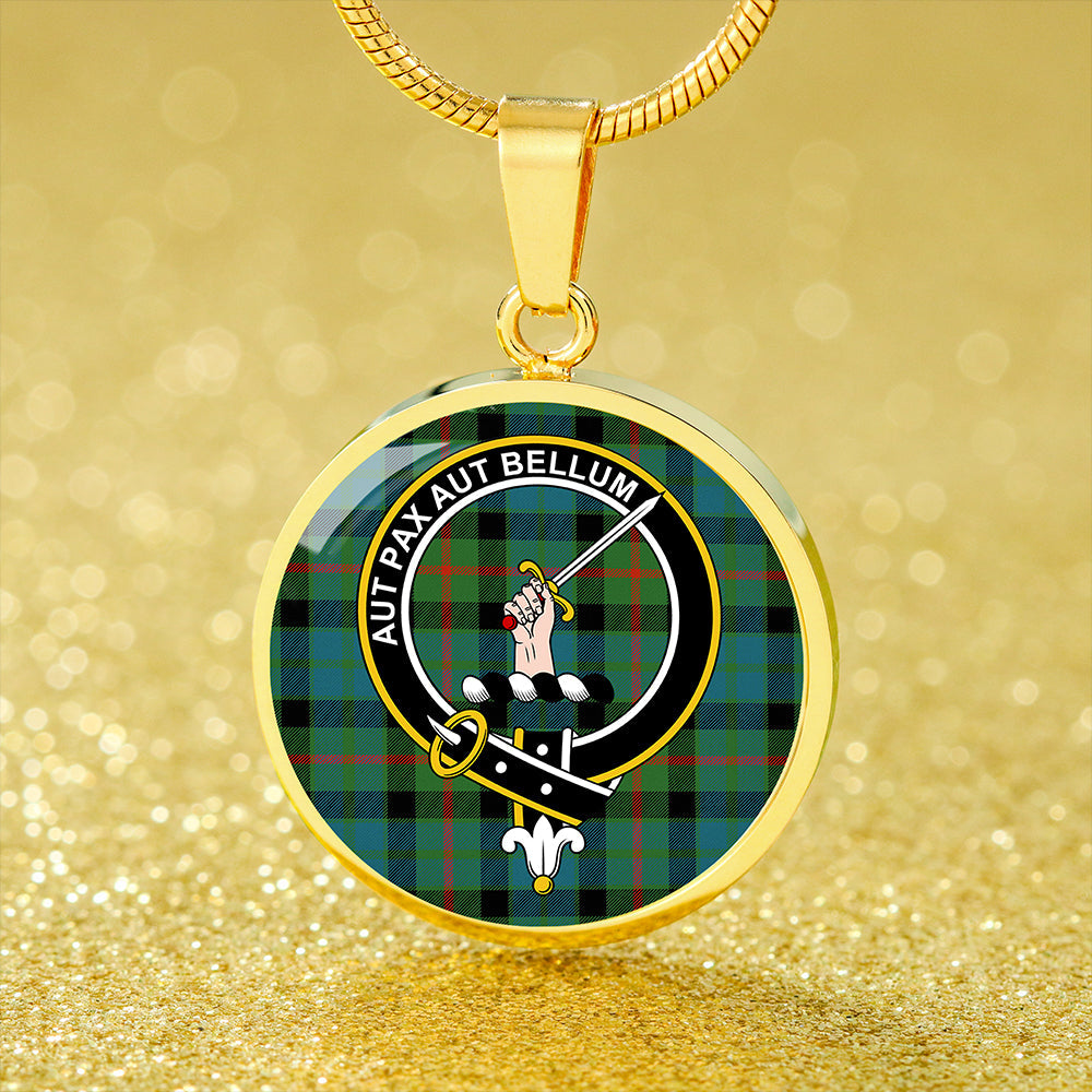 Gunn Ancient Tartan Crest Circle Necklace