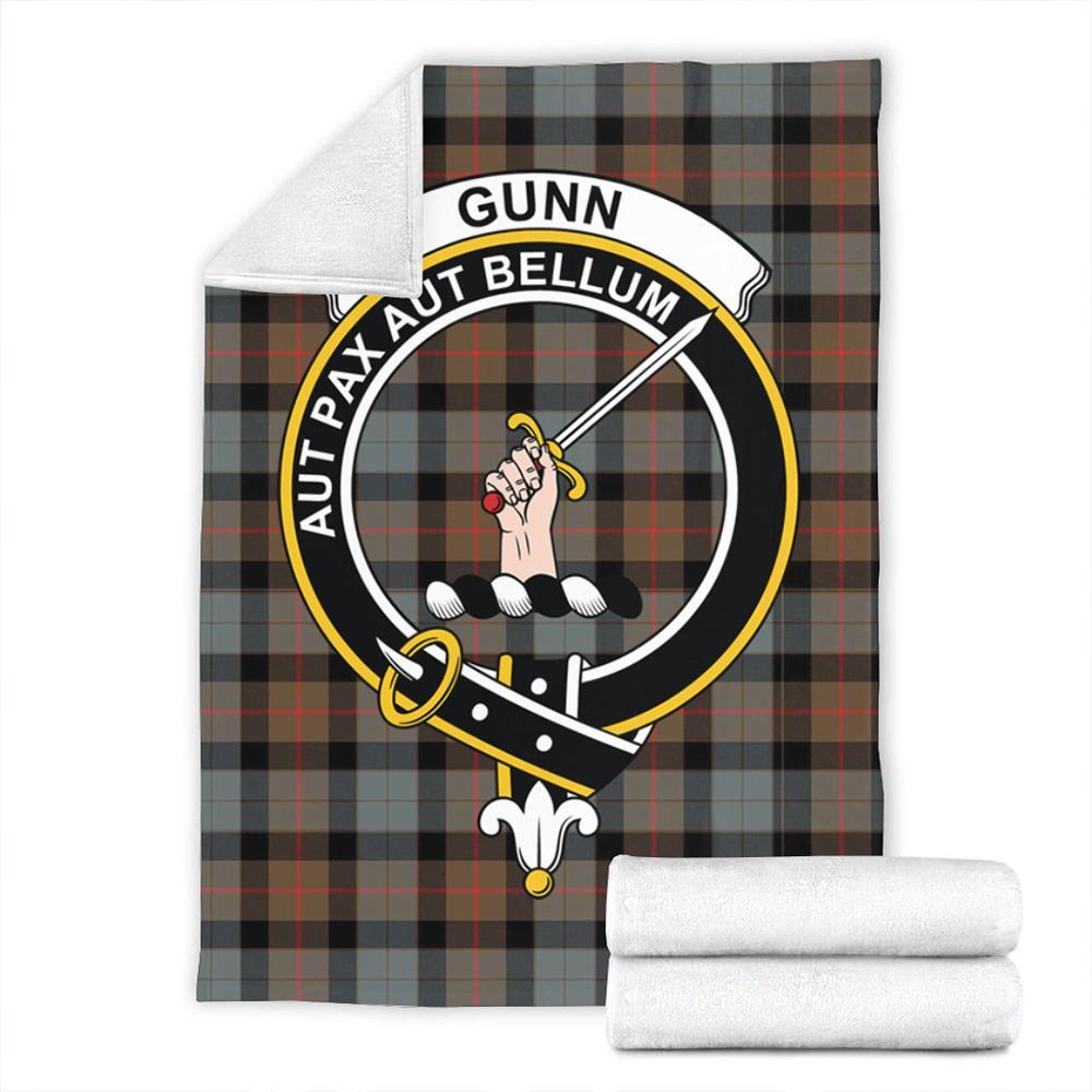 Gunn Weathered Tartan Crest Premium Blanket