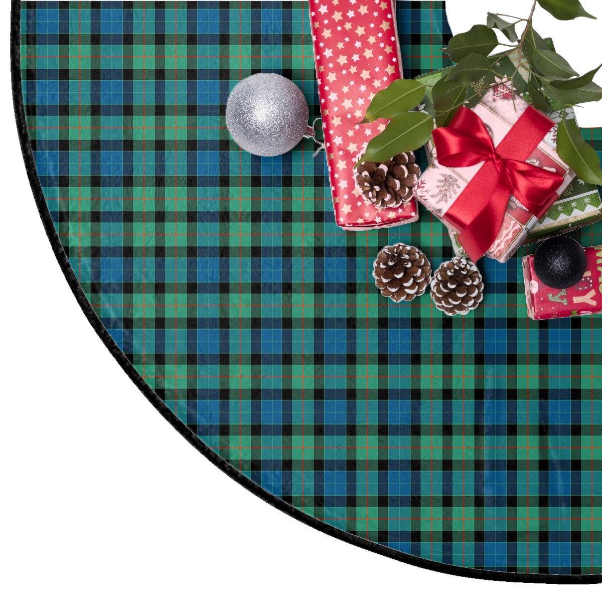 Gunn Ancient Tartan Plaid Christmas Tree Skirt