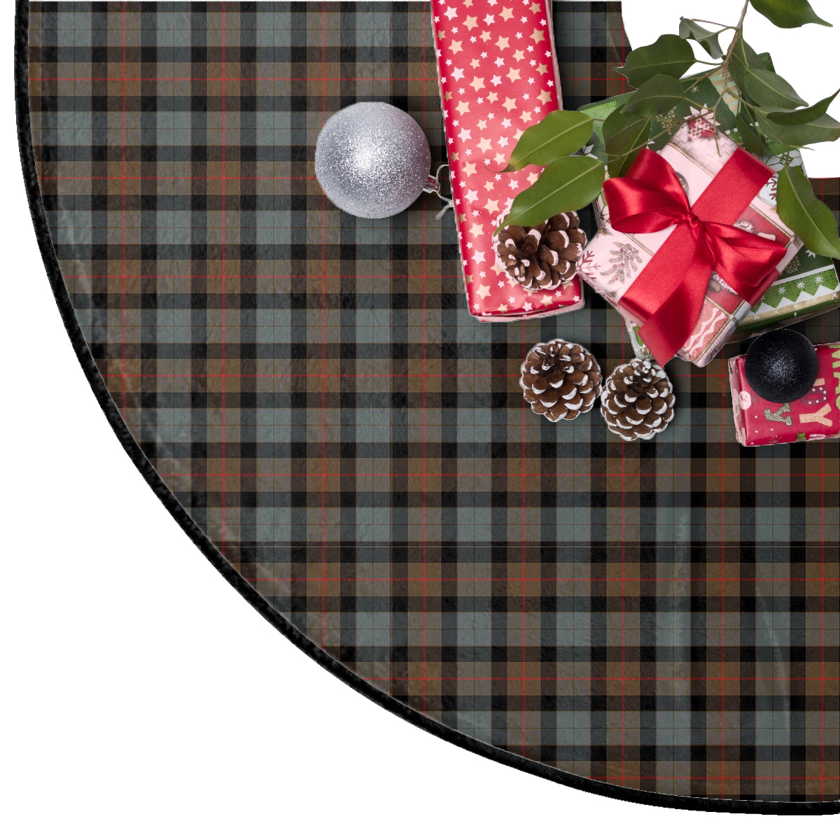 Gunn Weathered Tartan Plaid Christmas Tree Skirt