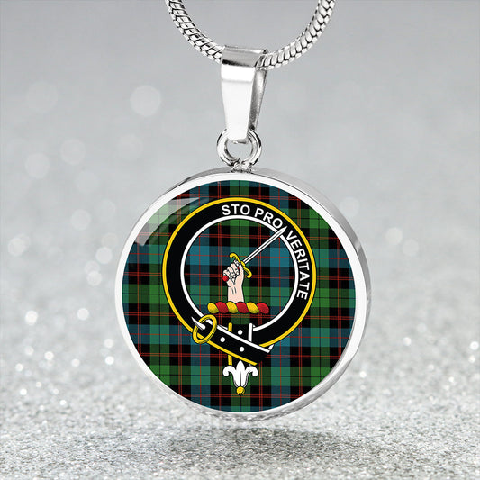 Guthrie Ancient Tartan Crest Circle Necklace