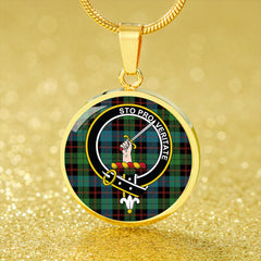 Guthrie Ancient Tartan Crest Circle Necklace