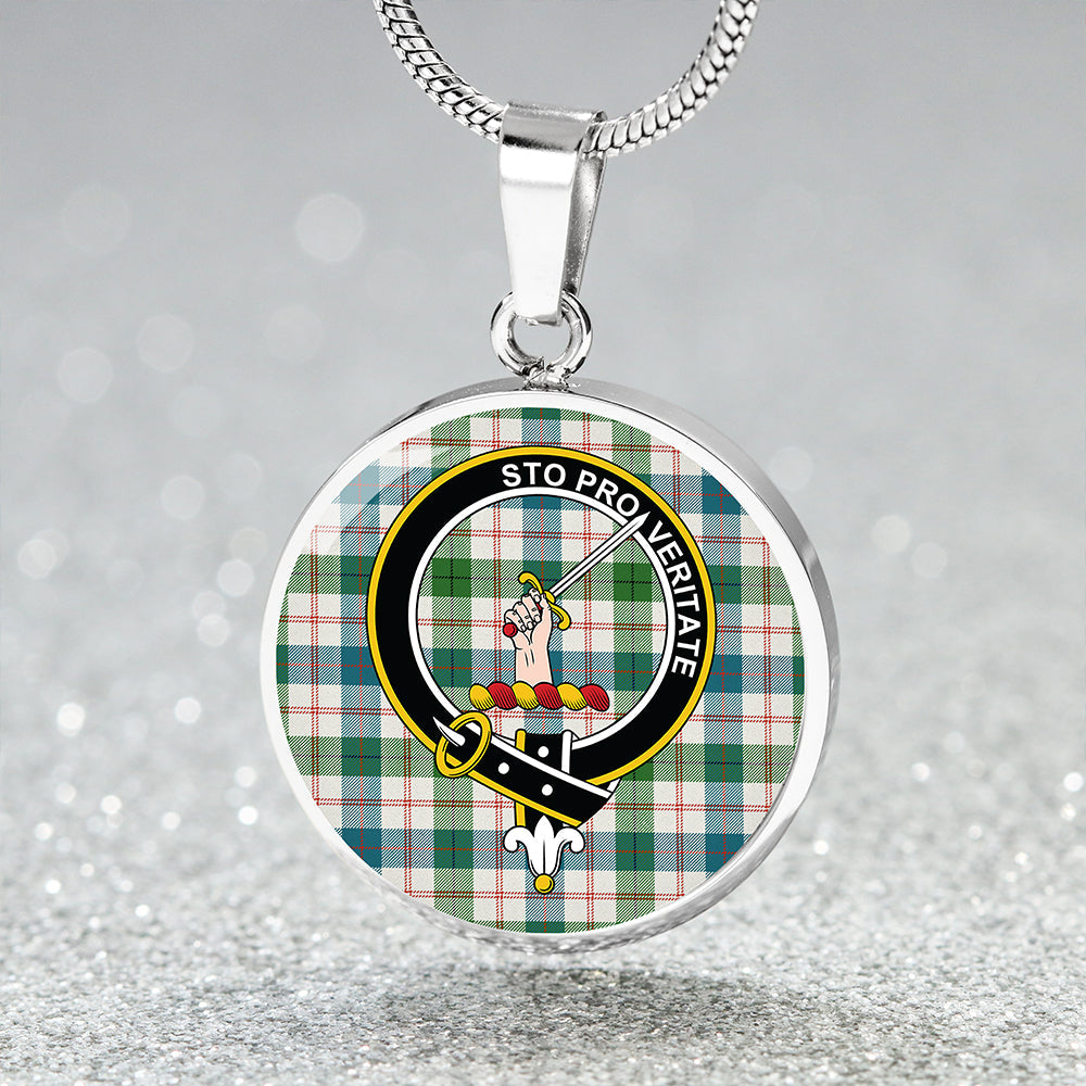 Guthrie Dress Ancient Tartan Crest Circle Necklace