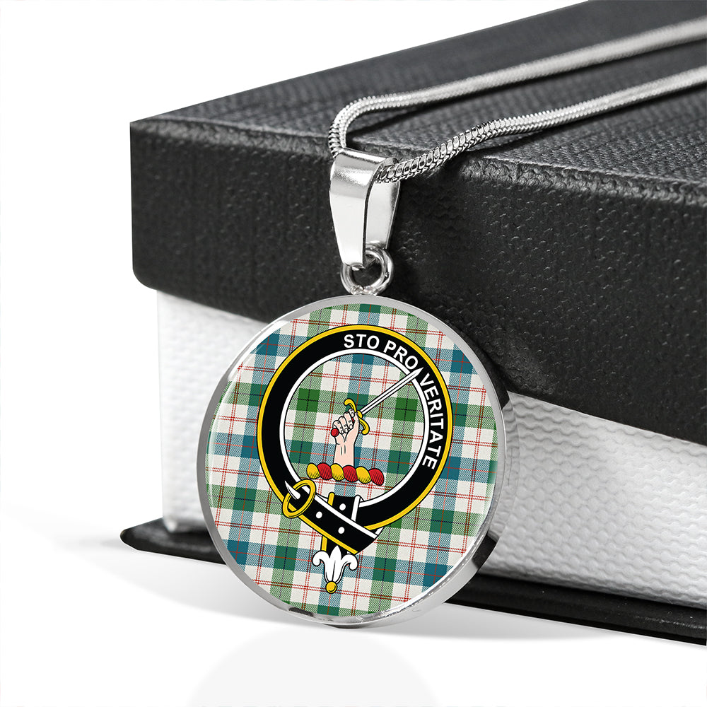 Guthrie Dress Ancient Tartan Crest Circle Necklace