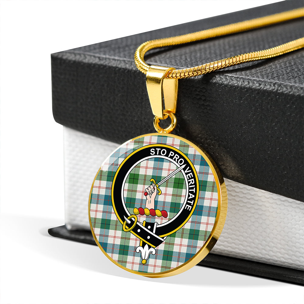 Guthrie Dress Ancient Tartan Crest Circle Necklace