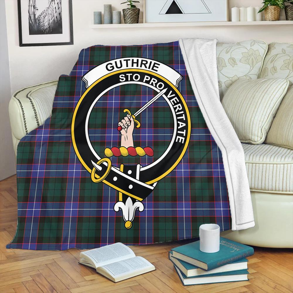 Guthrie Modern Tartan Crest Premium Blanket