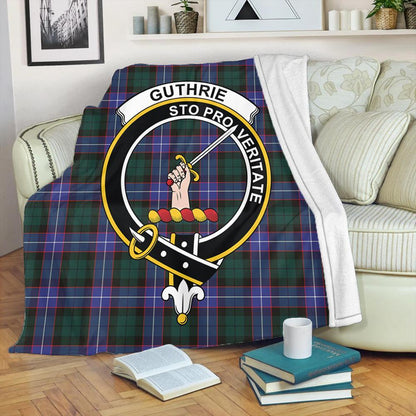 Guthrie Modern Tartan Crest Premium Blanket