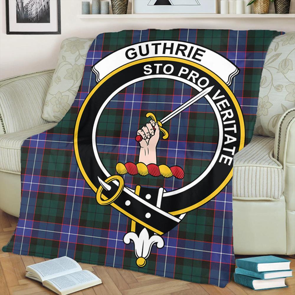 Guthrie Modern Tartan Crest Premium Blanket