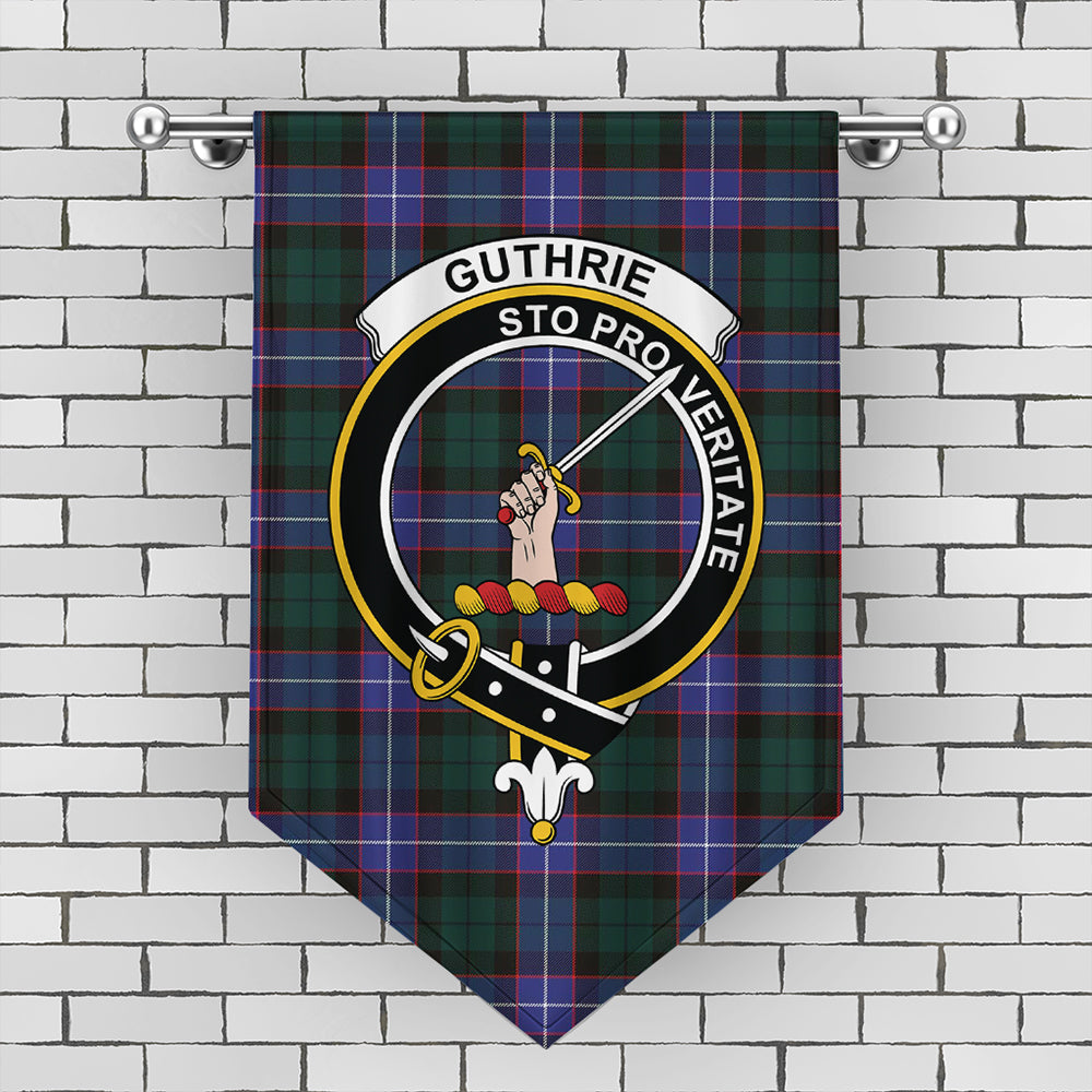 Guthrie Modern Tartan Crest Gonfalon