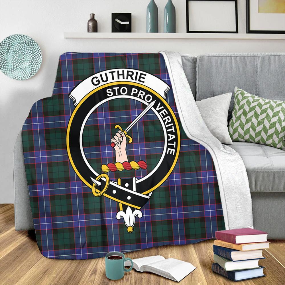 Guthrie Modern Tartan Crest Premium Blanket