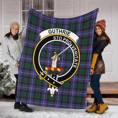 Guthrie Modern Tartan Crest Premium Blanket