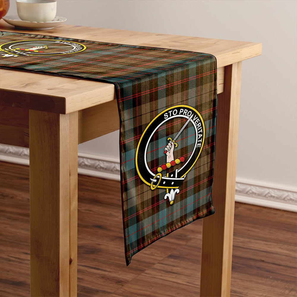 Guthrie Weathered Tartan Crest Table Runner