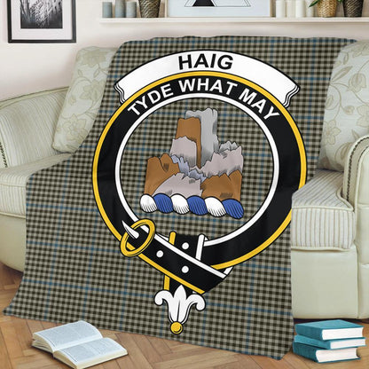 Haig Check Tartan Crest Premium Blanket