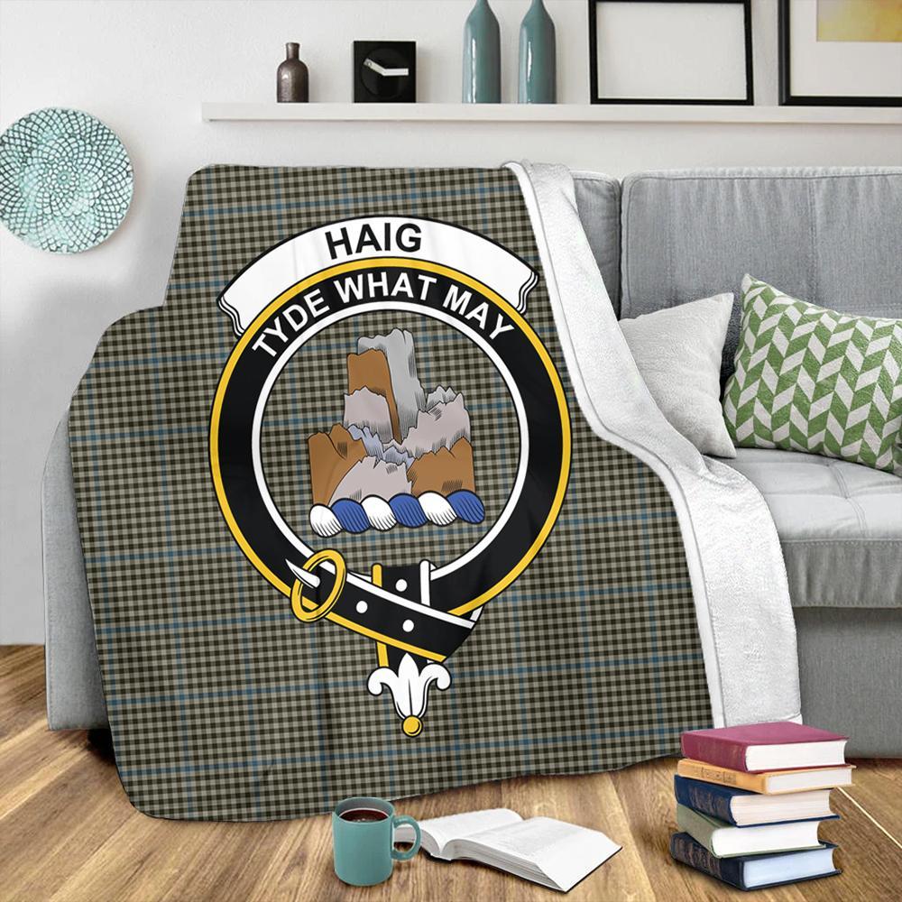 Haig Check Tartan Crest Premium Blanket