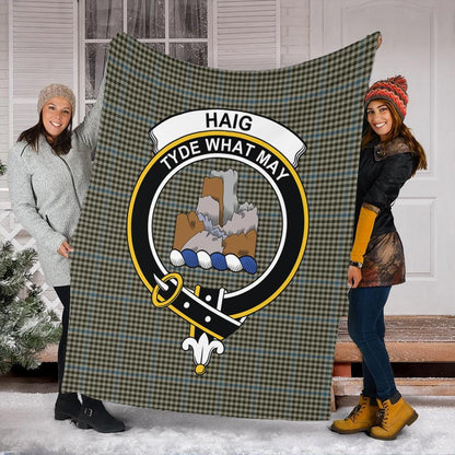 Haig Check Tartan Crest Premium Blanket