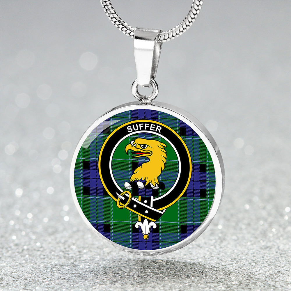 Haldane Tartan Crest Circle Necklace