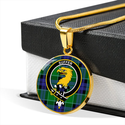 Haldane Tartan Crest Circle Necklace